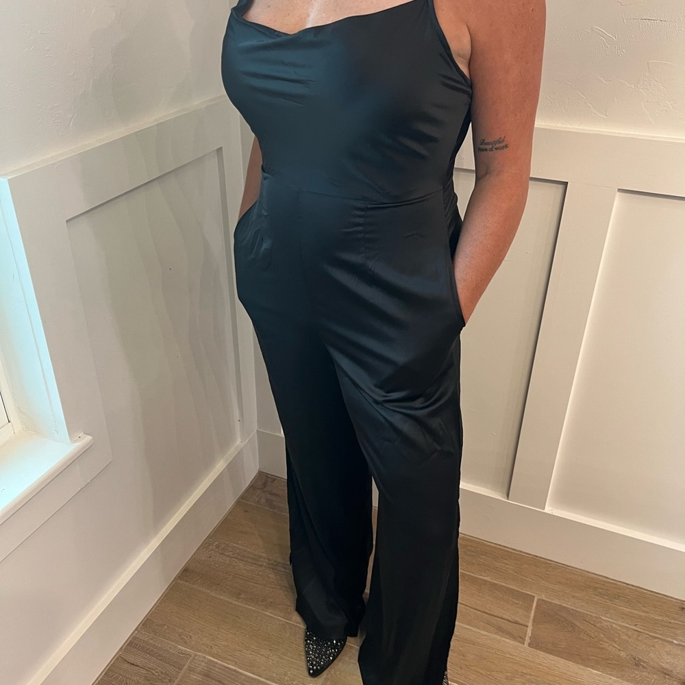 Hutch Black‎ Satin Women's Jumpsuit